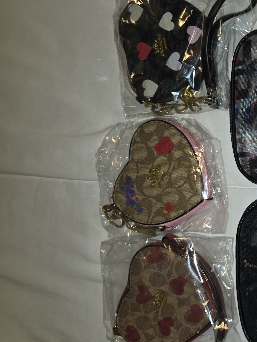 Coach Heart Zip Coin Pouch - 3 Color Options